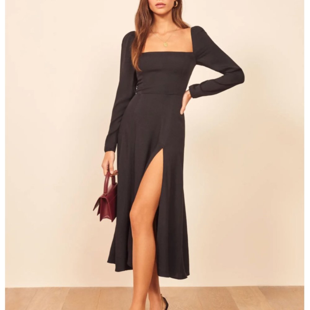 My Fave!! Reformation Sigmund Dress - Black